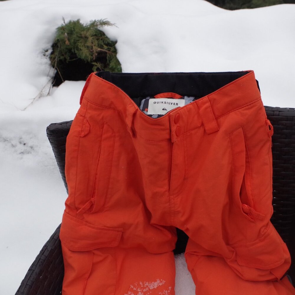 Orange Vintage Snow Boarding Girl Pants Quick Silver